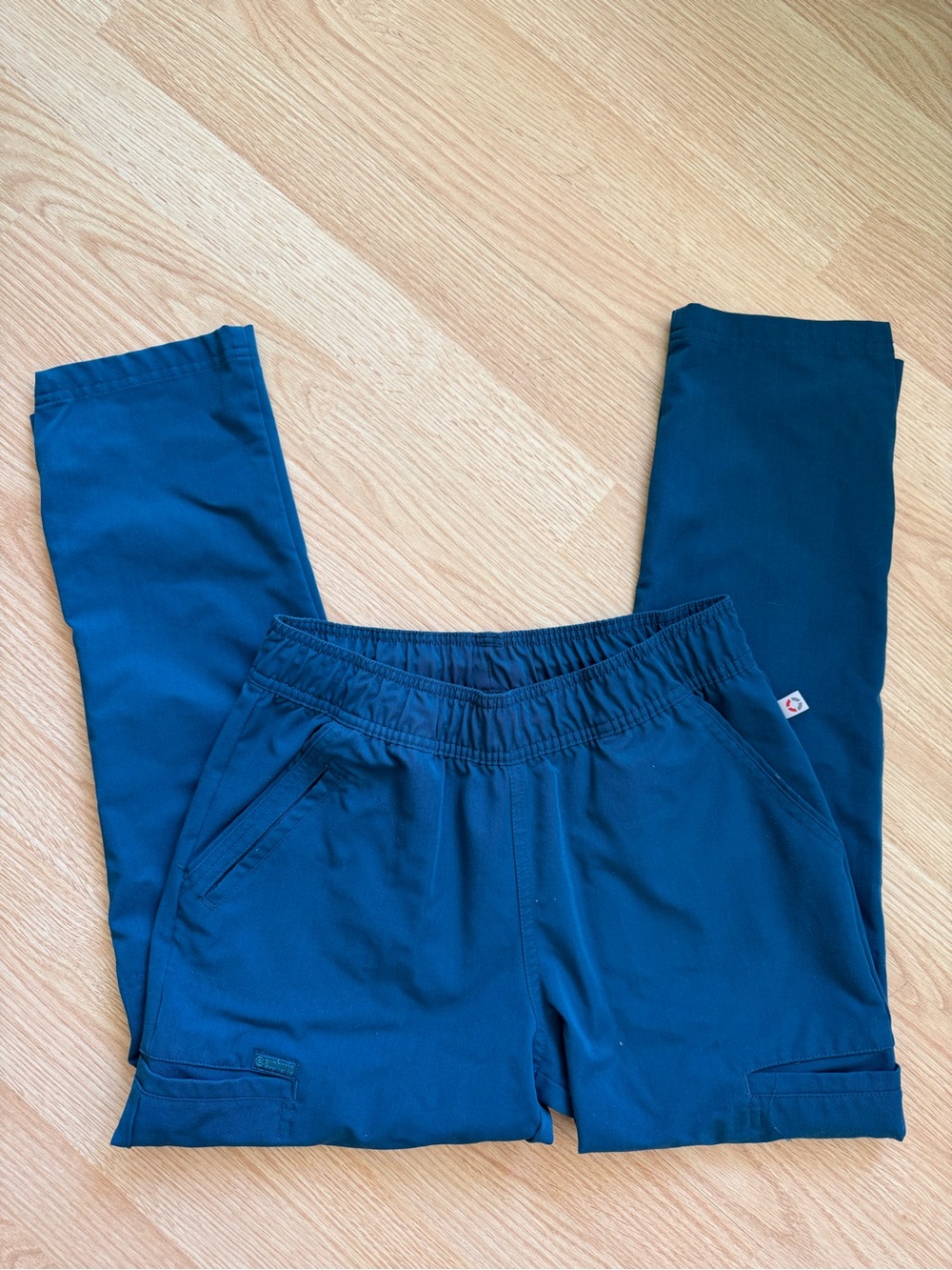 Med Couture Navy Blue Track Pants with Elastic Waist